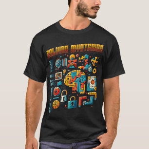 Camiseta Jogo de Escape de Sala de Resolução de Dicas
