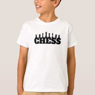 Camiseta Jogo de Estratégia de Peças Pretas do Xadrez Cláss