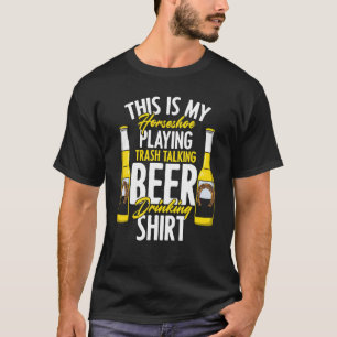 Camiseta Jogo de Ferradura Cerveja Sarcasmo Cavalgada