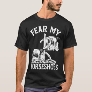 Camiseta Jogo de Ferradura Medo Meu Turnês de Ferradeiras