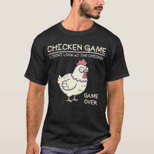 Camiseta Jogo de frango Não olhe para o frango engraçado