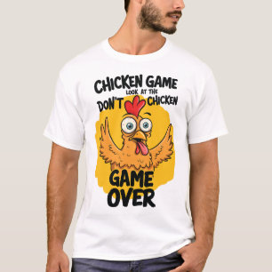 Camiseta Jogo de frango Não olhe para o Meme de frango engr