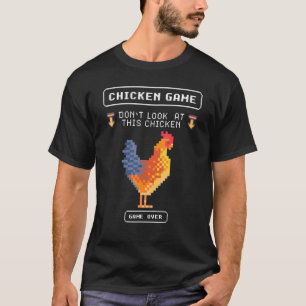 Camiseta Jogo de Frango Retro de 8 Bits Não Olhe para Este