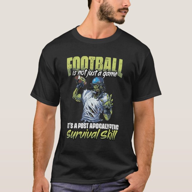 Camiseta Jogo De Futebol Apocalyptic De Sobrevivência posta (Frente)