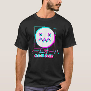 Camiseta Jogo de Garota Triste de Animação Japonesa Sobre A