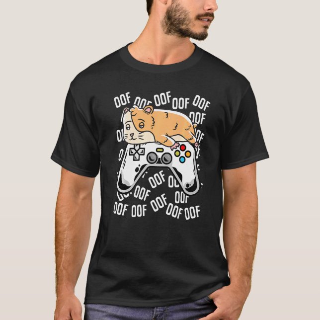 Camiseta Jogo de Hamster Noob Oof Kids Meninas (Frente)