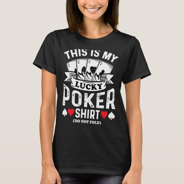 Camiseta Jogo de Jogo de Ace com Espadas Holdem do Jogo (Frente)