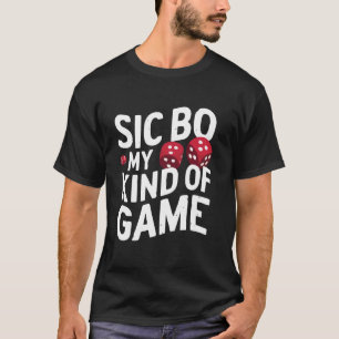 Camiseta Jogo de Jogo de Dice do Jogador de Sic Bo Jogo de