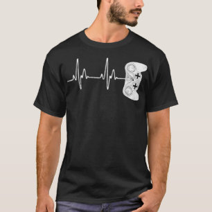 Camiseta Jogo de jogos com pulsações de jogos Jogo Homens
