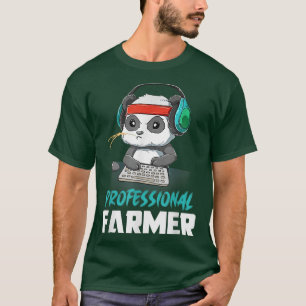 Camiseta Jogo de jogos para jogadores de Panda do fazendeir