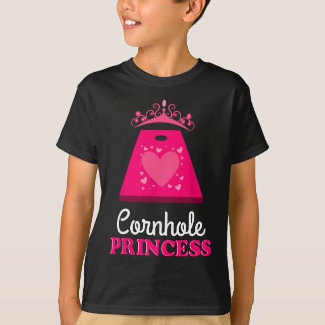 Camiseta Jogo de Leitura de Torneio Cornhole Princesa (Frente)