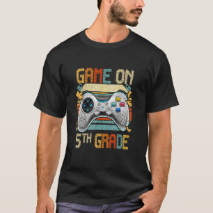 Camiseta Jogo de Meninos Ativado na 5ª Série Crianças Jogan