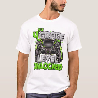 Camiseta Jogo de nível da 4ª série ativado