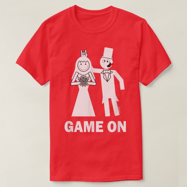 Camiseta Jogo De Noiva No Casamento Engraçado (Frente do Design)