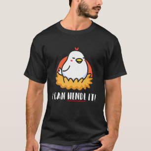 Camiseta Jogo de Palavras Dizendo Eu Posso Hend It Frango A