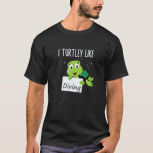 Camiseta Jogo de palavras Eu Adoro Mergulhar Tartaruga Merg