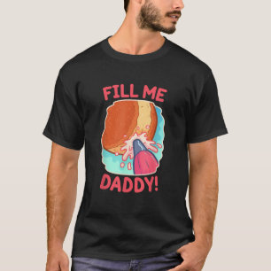 Camiseta Jogo de Palavras Sujo Enche-Me Pai Rosquinha Malva
