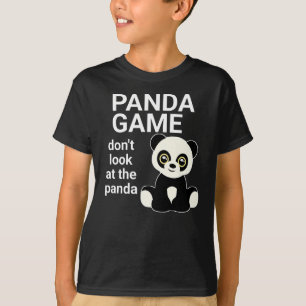 Camiseta Jogo de Panda Fofo Garotas Mulheres Crianças Roupa