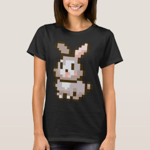 Camiseta Jogo de Páscoa Pixelado Bonito e Pixelado Coelhinh