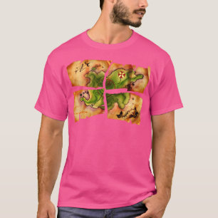 Camiseta Jogo de Peças do Mapa Especial da Ilha de Macacos