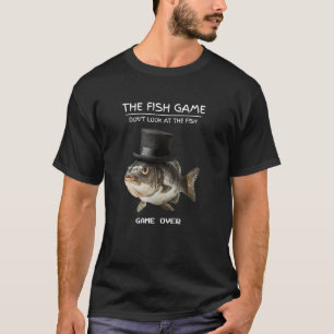 Camiseta Jogo de Peixe Divertido Não Olhe para o Peixe
