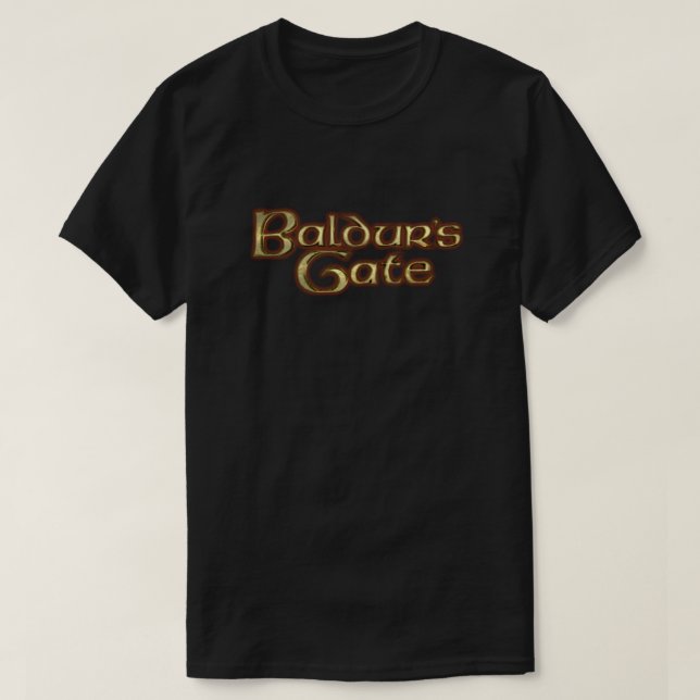 Camiseta jogo de portão dos balduros do século Clássico (Frente do Design)