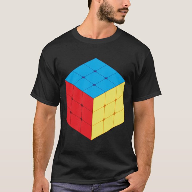 Camiseta Jogo de Puzzle de Cubo (Frente)