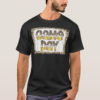 Camiseta Jogo de Softball com Leopardo Branqueado Vibes Sof