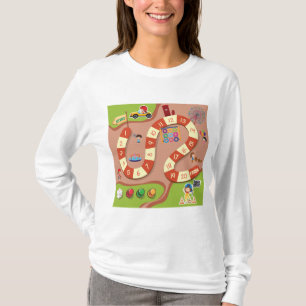 Camiseta Jogo de Tabuleiro de Trilha de Corrida Colorida pa