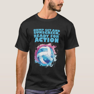 Camiseta Jogo de Treinamento de Jogador de Voleibol