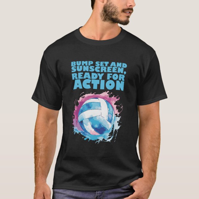 Camiseta Jogo de Treinamento de Jogador de Voleibol (Frente)