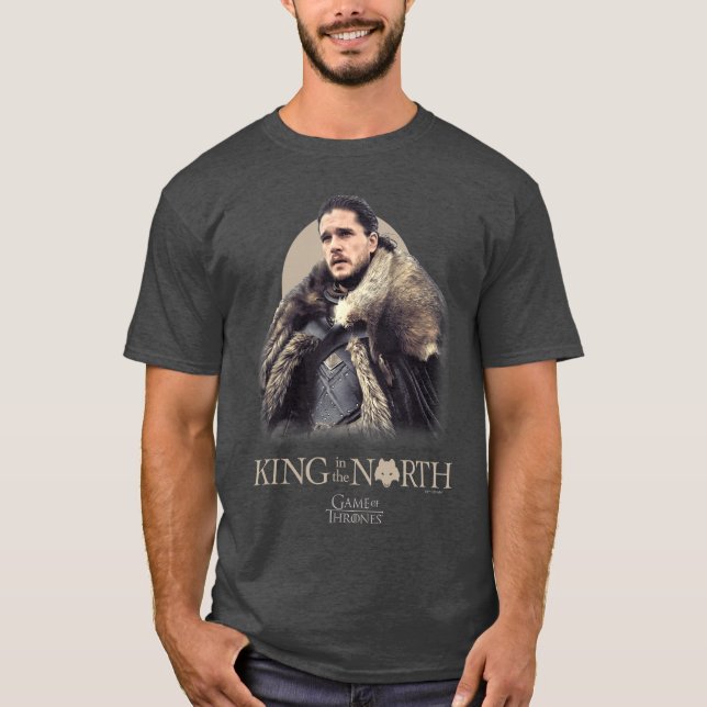 Camiseta Jogo de Tronos Rei do Norte retrô (Frente)