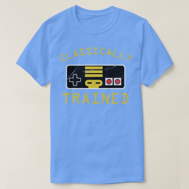 Camiseta Jogo de vídeo clássico treinado (Frente do Design)