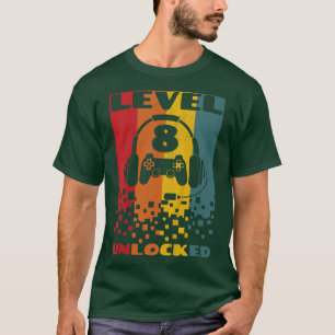 Camiseta Jogo De Vídeo Com Oito Anos De Idade Para Crianças