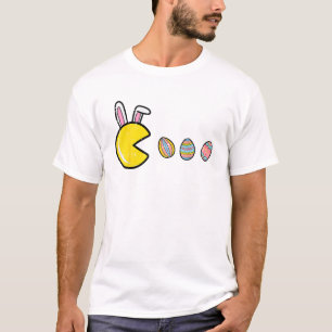 Camiseta Jogo de Vídeo Comendo Ovos de Páscoa Gamer Retro H