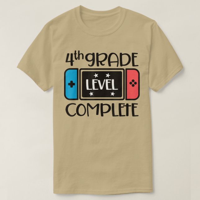 Camiseta Jogo de vídeo completo de nível quarto  (Frente do Design)