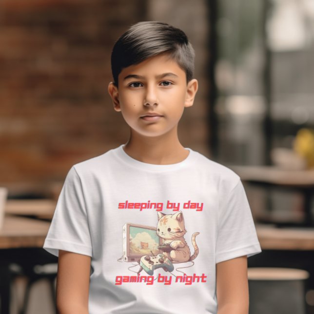 Camiseta Jogo de Vídeo de Gaming Católico "Dormir pelo Dia" (Criador carregado)
