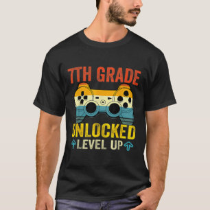 Camiseta Jogo De Vídeo De Nível Superior Desbloqueado De 7
