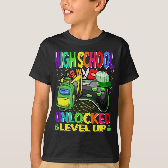 Camiseta Jogo de Vídeo de Nível Superior Desbloqueado do se (Frente)
