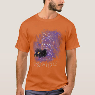 Camiseta Jogo de Vídeo de Worms Burm Negro Buraco Negro