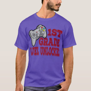 Camiseta Jogo de Vídeo Desbloqueado de Nível 1rua de volta