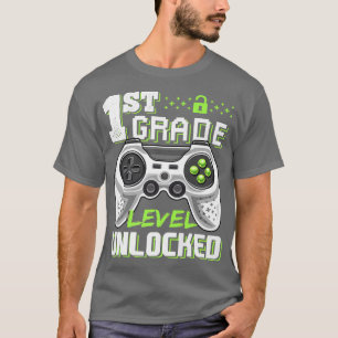 Camiseta Jogo de Vídeo Desbloqueado de Nível 1rua de volta 