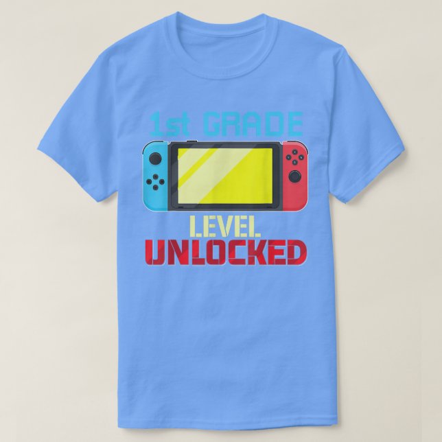 Camiseta Jogo de Vídeo Desbloqueado de Nível 1rua de volta  (Frente do Design)