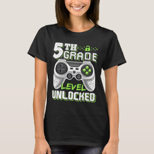 Camiseta Jogo De Vídeo Desbloqueado De Nível 5 Para A Escol