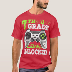 Camiseta Jogo de vídeo desbloqueado de nível 7 de volta à e