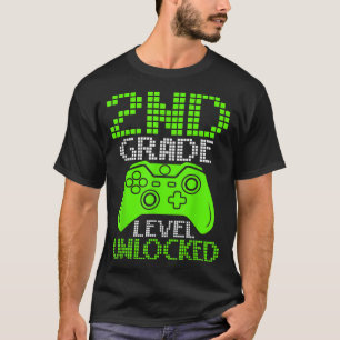 Camiseta Jogo de vídeo desbloqueado de nível de segundo de