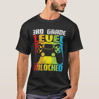 Camiseta Jogo de Vídeo Desbloqueado de Nível Grau