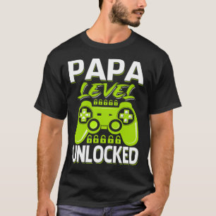 Camiseta Jogo de Vídeo Desbloqueado de Nível Papa