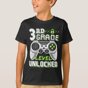 Camiseta Jogo De Vídeo Desbloqueado Do 3º Nível De Volta À