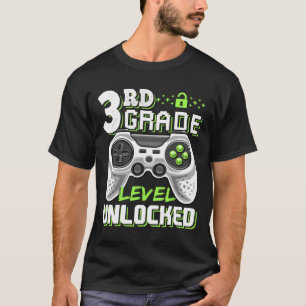 Camiseta Jogo De Vídeo Desbloqueado Do 3º Nível De Volta À